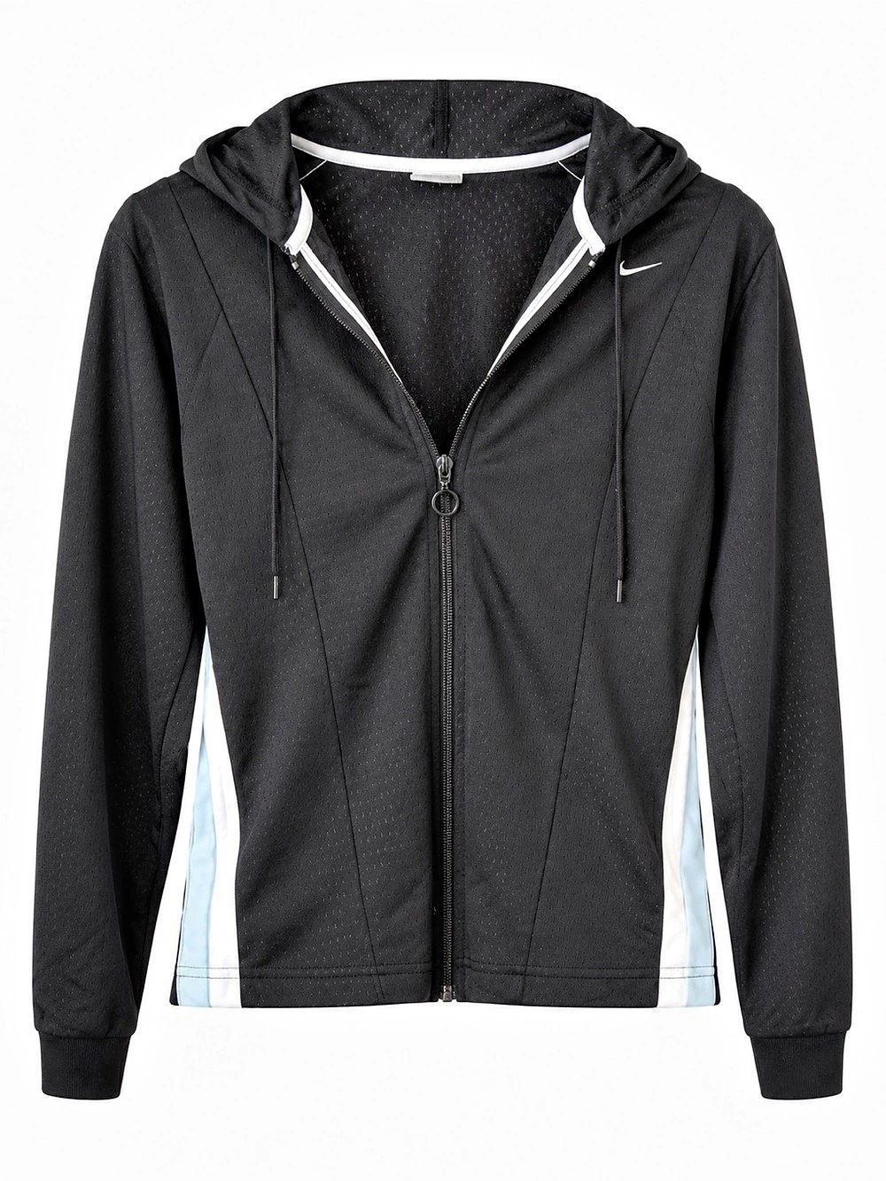 Nike Black Mesh Full Zip Hooded Athletic Jacket Women's M